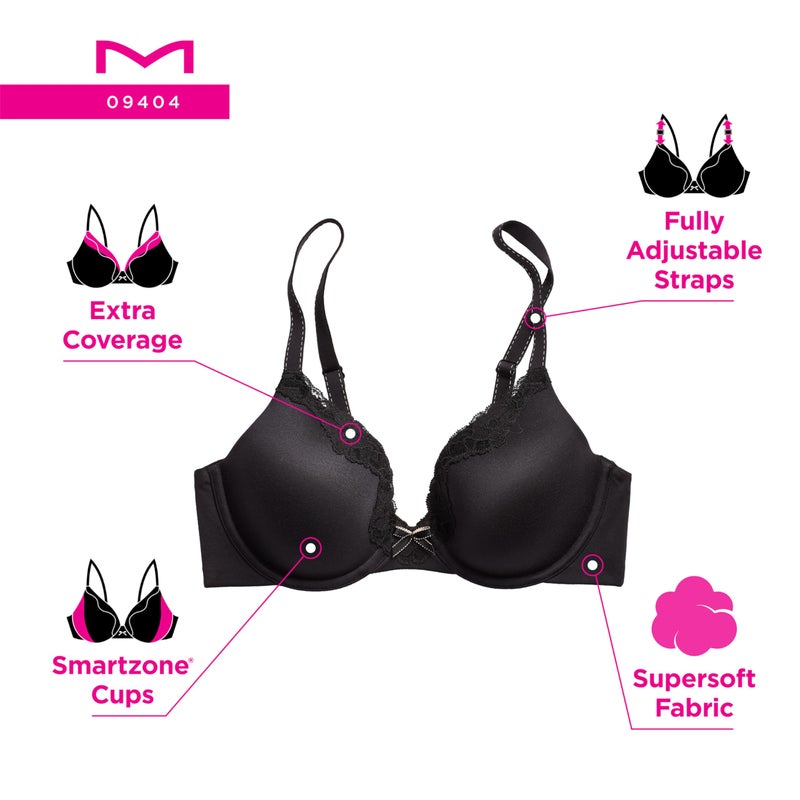 Maidenform Women's Comfort Devotion Embellished Extra Coverage, Latte Lift/Black, 40DD - Image 5
